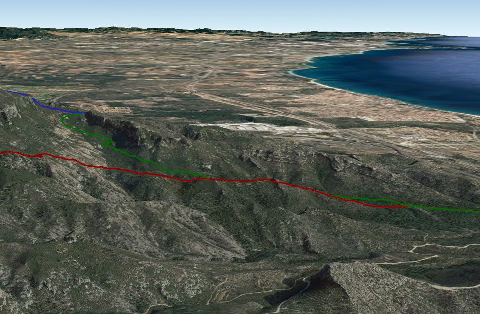 Track de la ruta sobre el Google Earth.